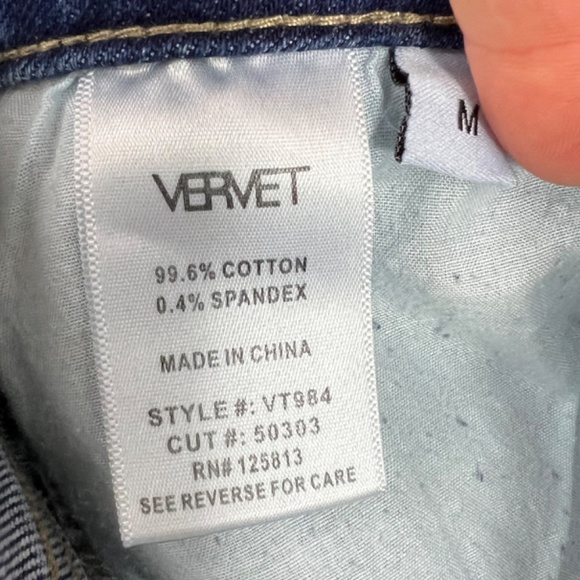 |•VERVET•| Exposed Button Fly Denim Distressed Stretch Shorts Size Medium (9) - Picture 7 of 11